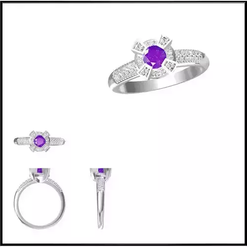 JCD Format Affordable color stone rings design