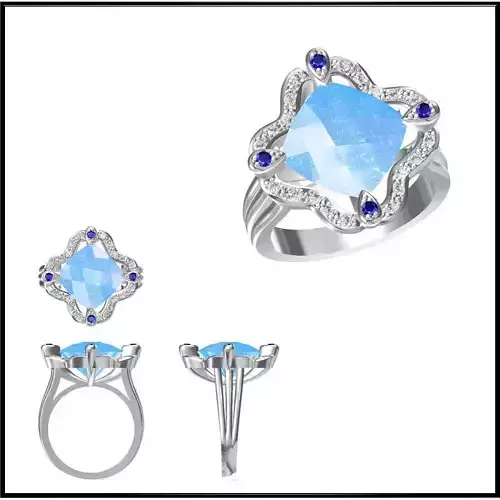 JCD Format Affordable color stone rings cad jewellery design