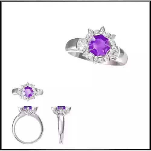 JCD Format Affordable color stone rings cad design