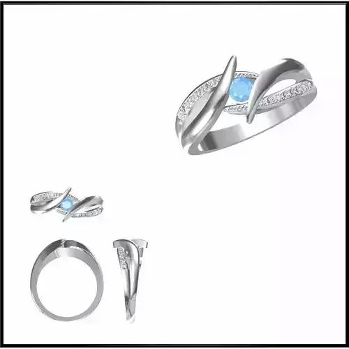 JCD Format Affordable color stone rings autodesk jewelry design