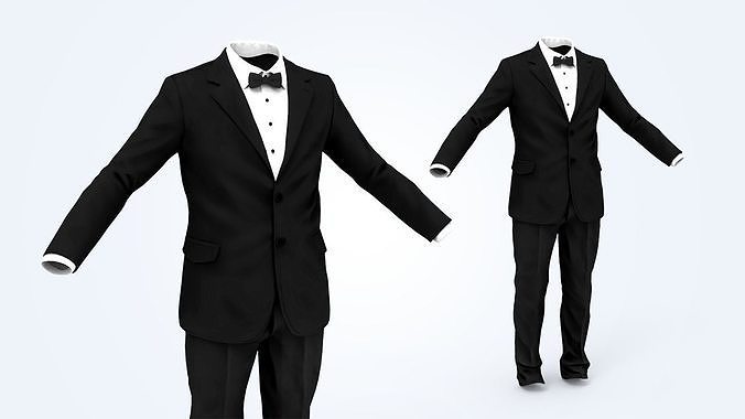 Business Suit Man Low-poly 3D model