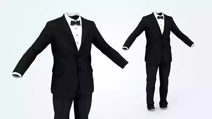 Business Suit Man Low-poly 3D model