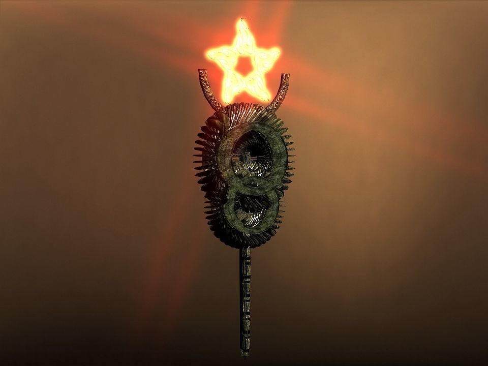 Rising Suns magic wands collection Low-poly 3D model_7