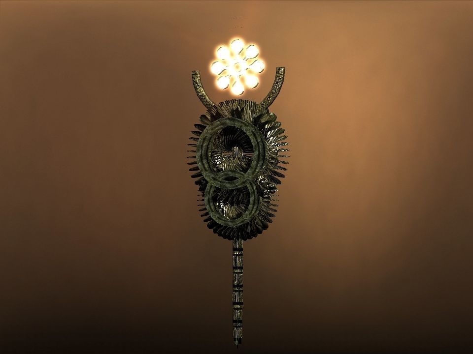 Rising Suns magic wands collection Low-poly 3D model_9