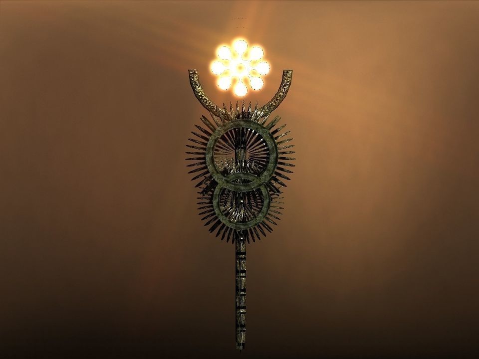 Rising Suns magic wands collection Low-poly 3D model_8