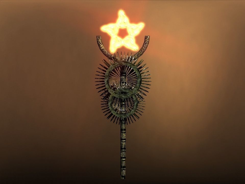 Rising Suns magic wands collection Low-poly 3D model_5