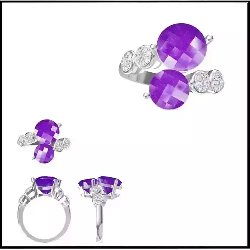 JCD Format Simple color stone rings metal file