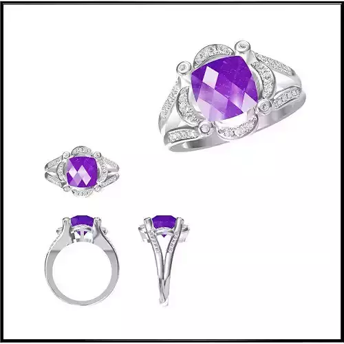 JCD Format Moissanite color stone rings for sale