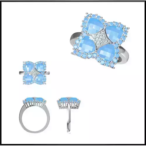 JCD Format Moissanite color stone rings 