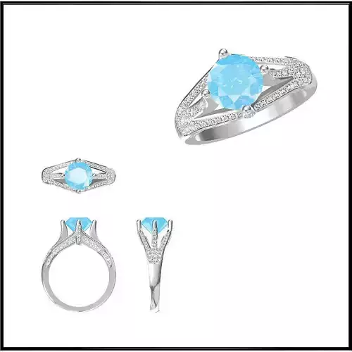 JCD Format Gold color stone ring wax files jewelry