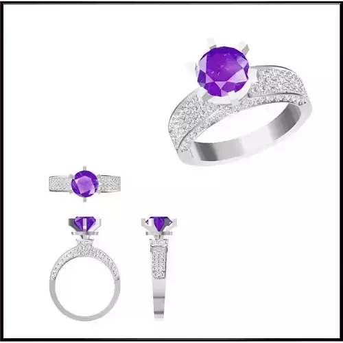 JCD Format Gold color stone ring for sale 3dm jewelry files