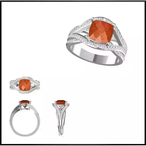 JCD Format Gold color stone ring cad jewellery design course