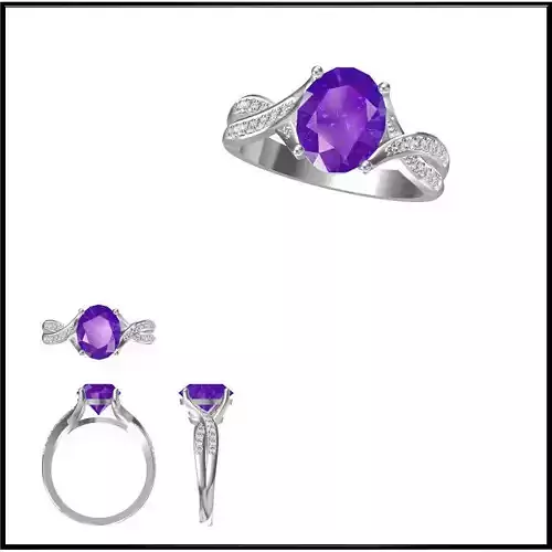 JCD Format Gold color stone ring cad diamond jewellery design