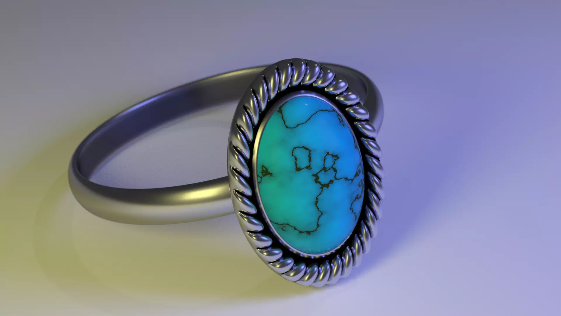 Silver Ring 3D model_0