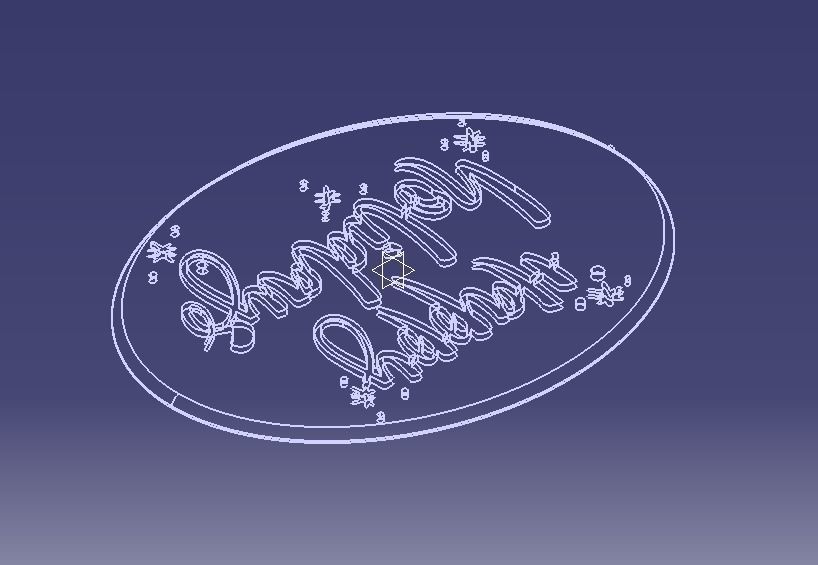 Holiday Greetings Plate 3D print model_9