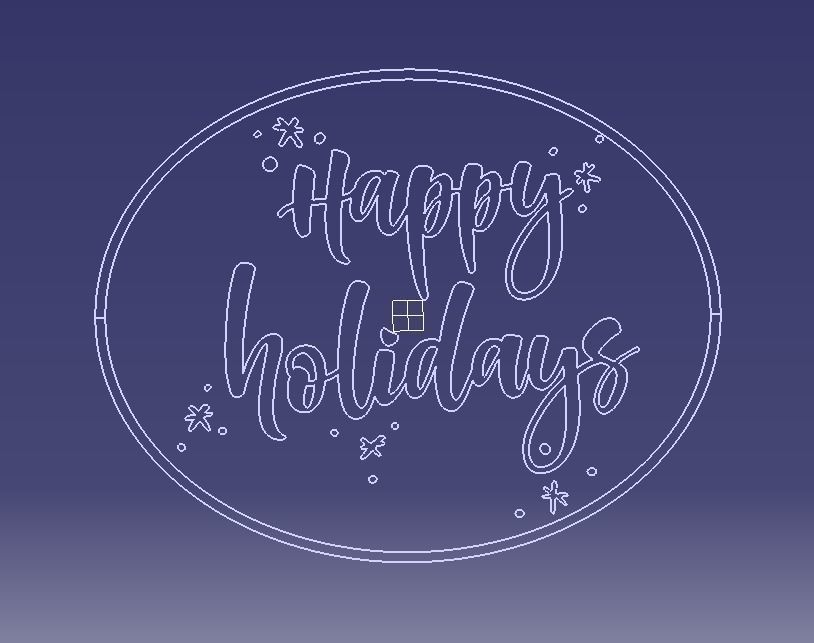 Holiday Greetings Plate 3D print model_12