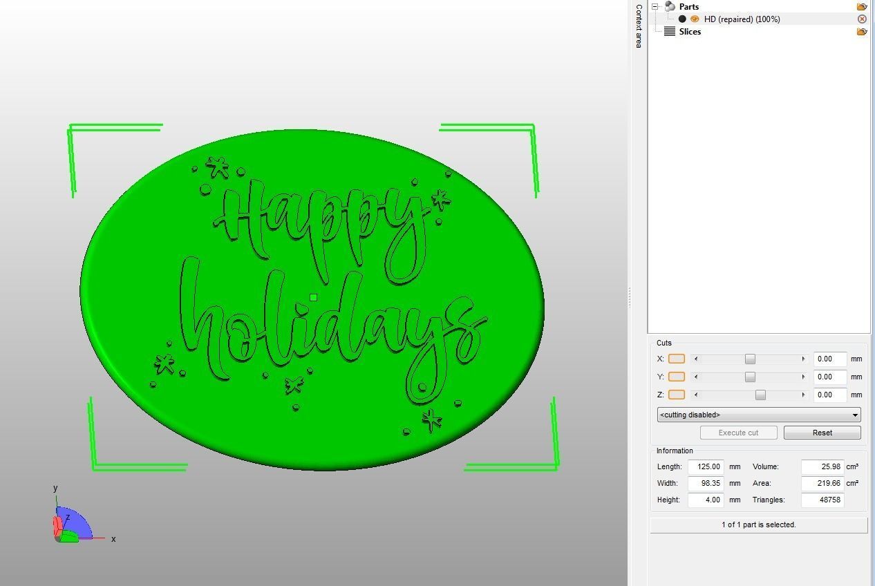 Holiday Greetings Plate 3D print model_13