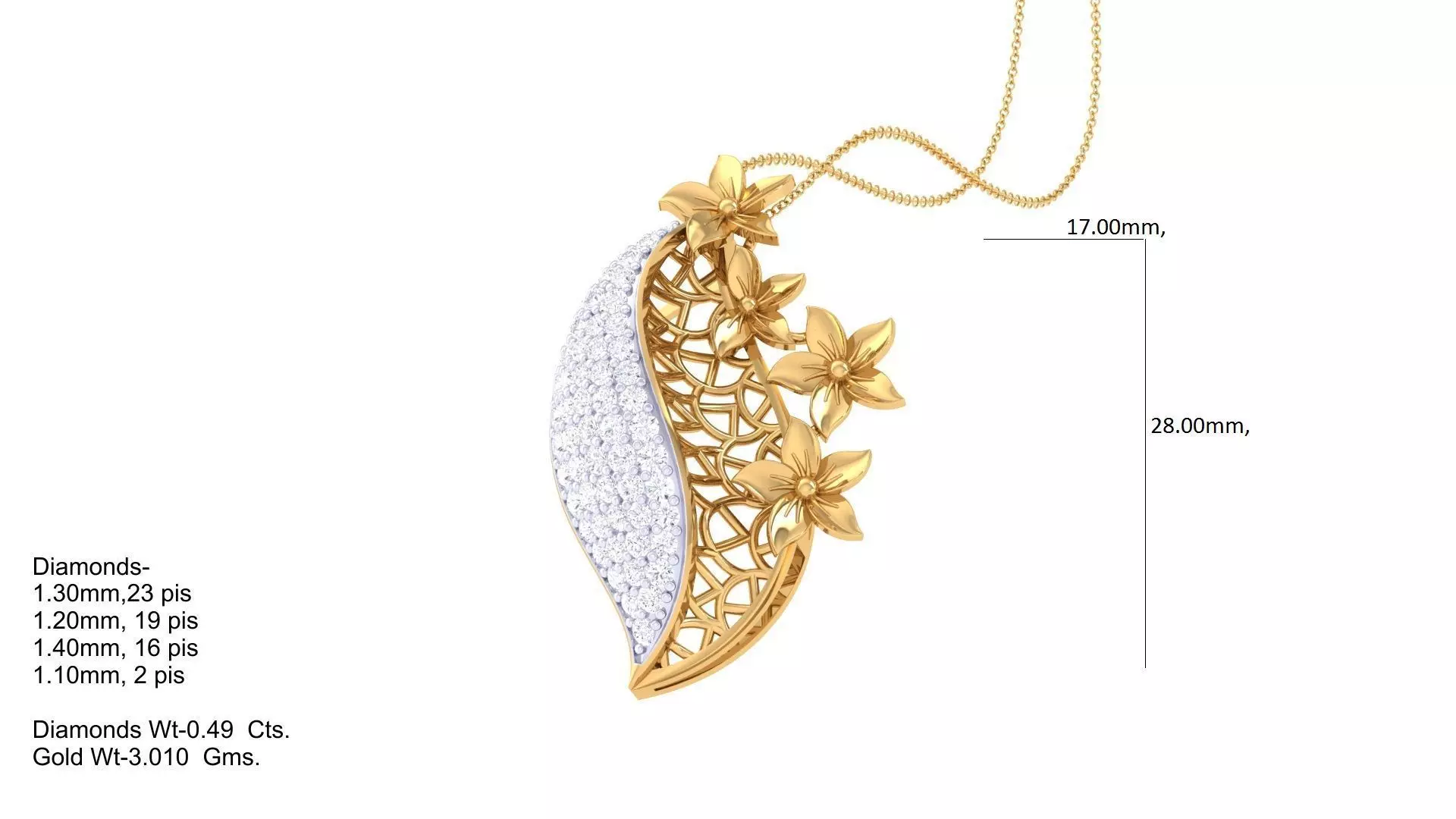 Italian pendant set pendant with top 3D print model