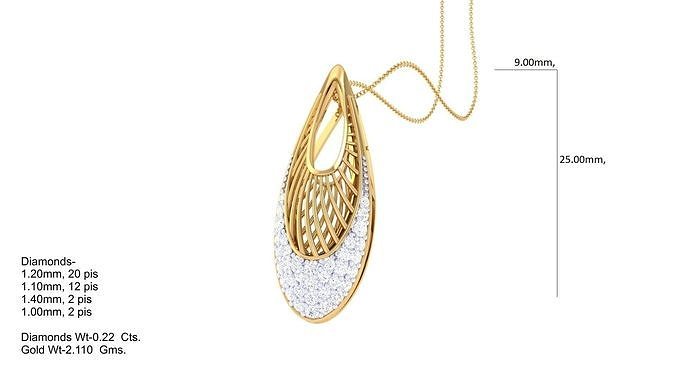 Italian pendant set pendant with top 3D print model