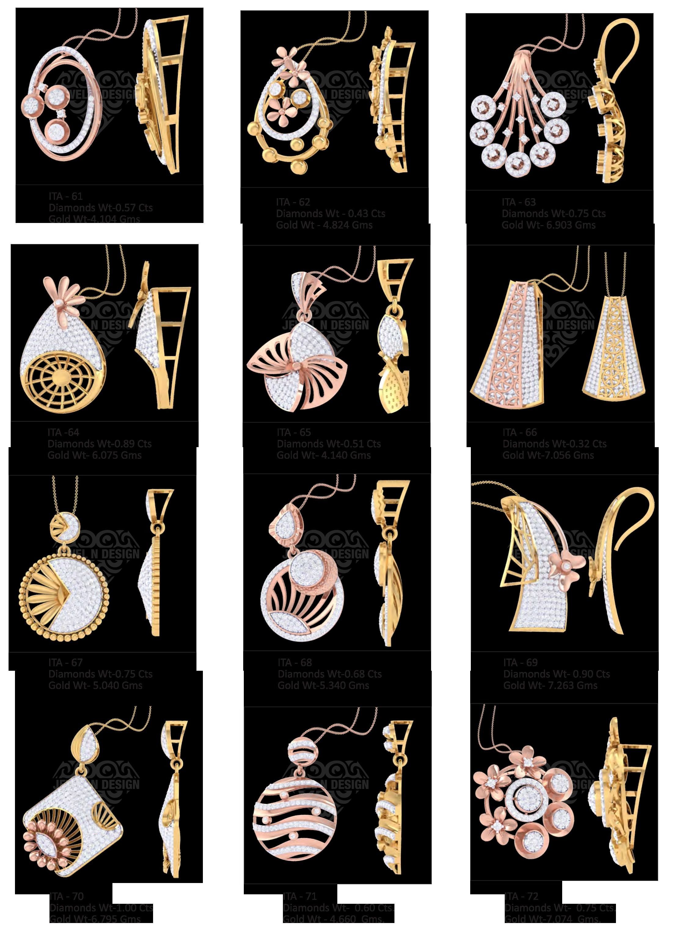 Italian pendant set pendant with 3D print model_24