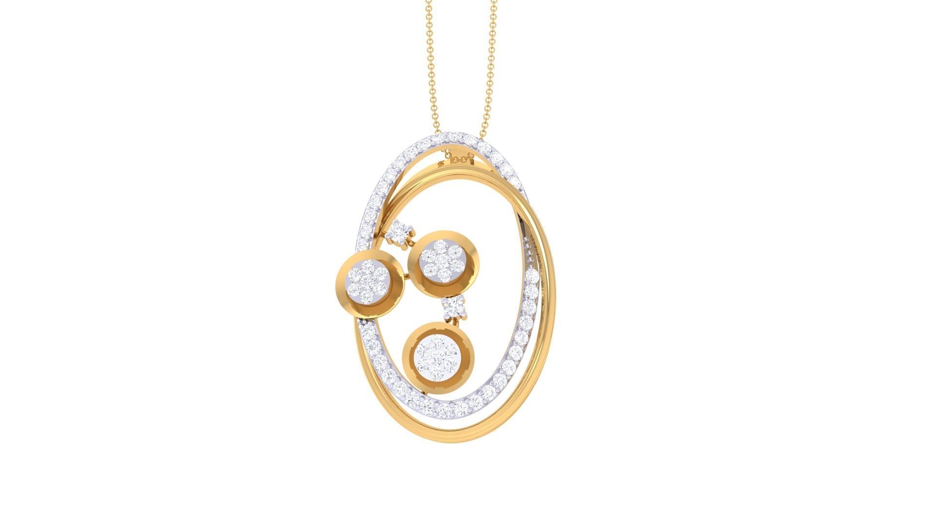 Italian pendant set pendant with 3D print model_1