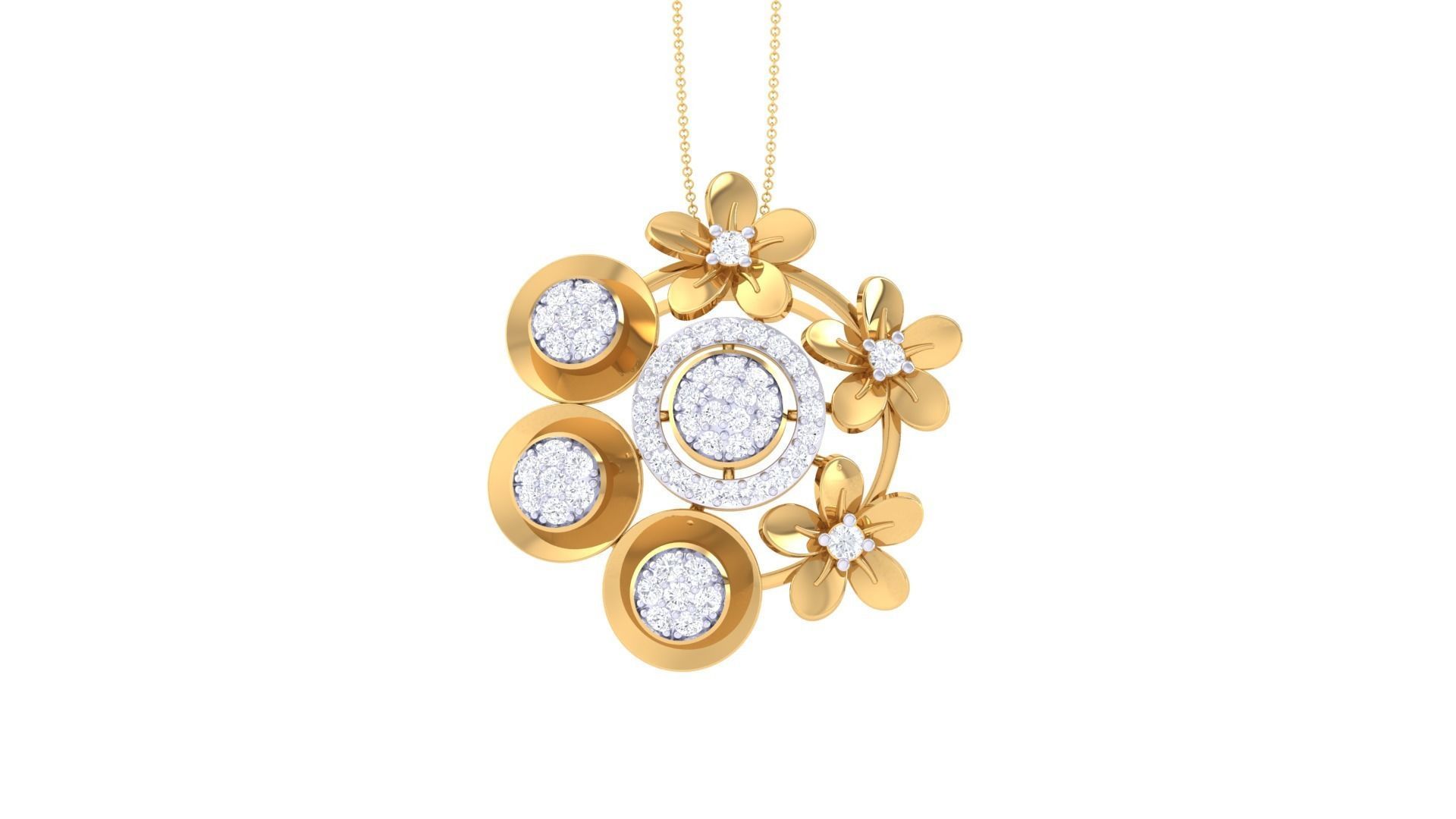 Italian pendant set pendant with 3D print model_23