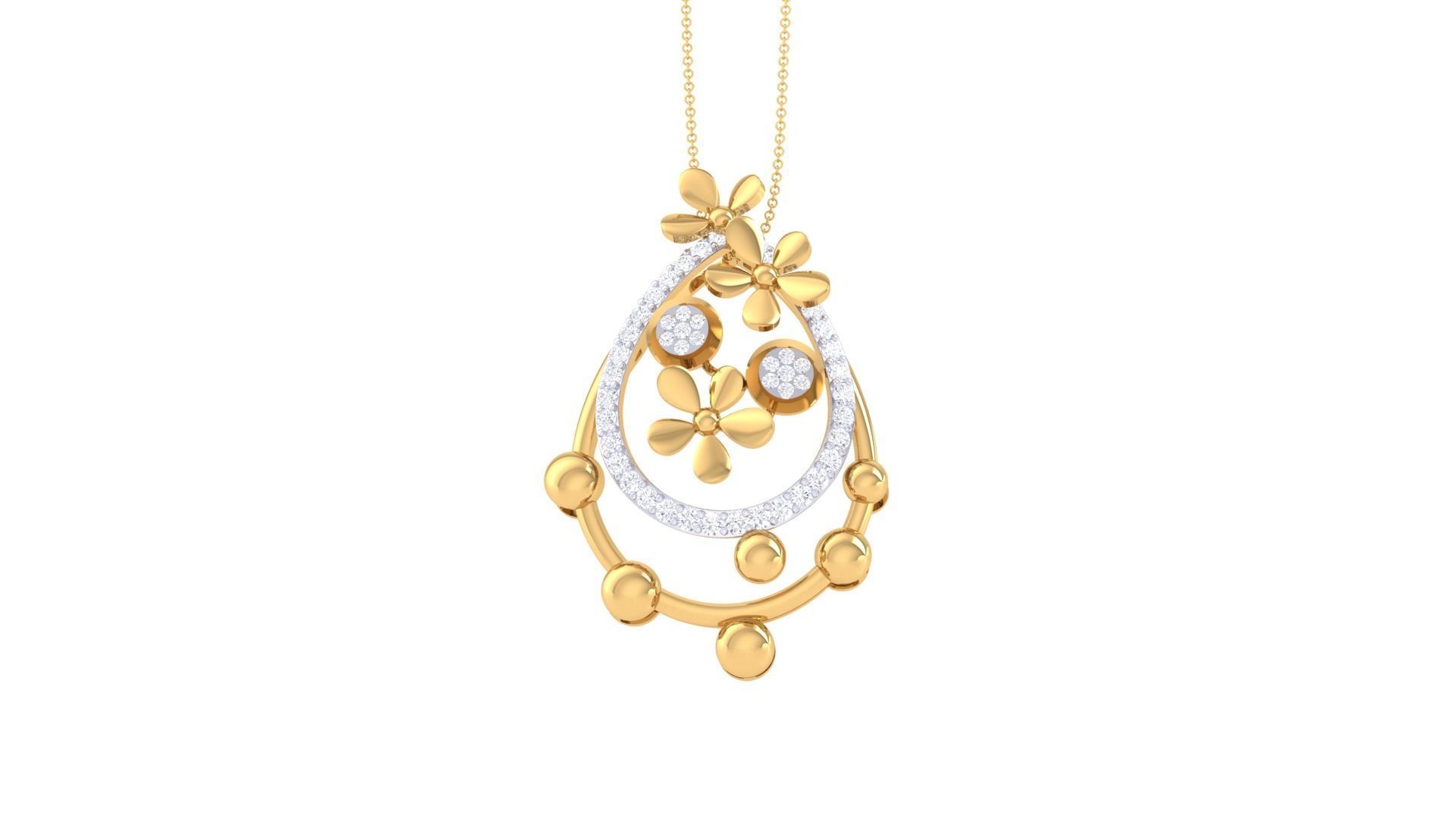 Italian pendant set pendant with 3D print model_3