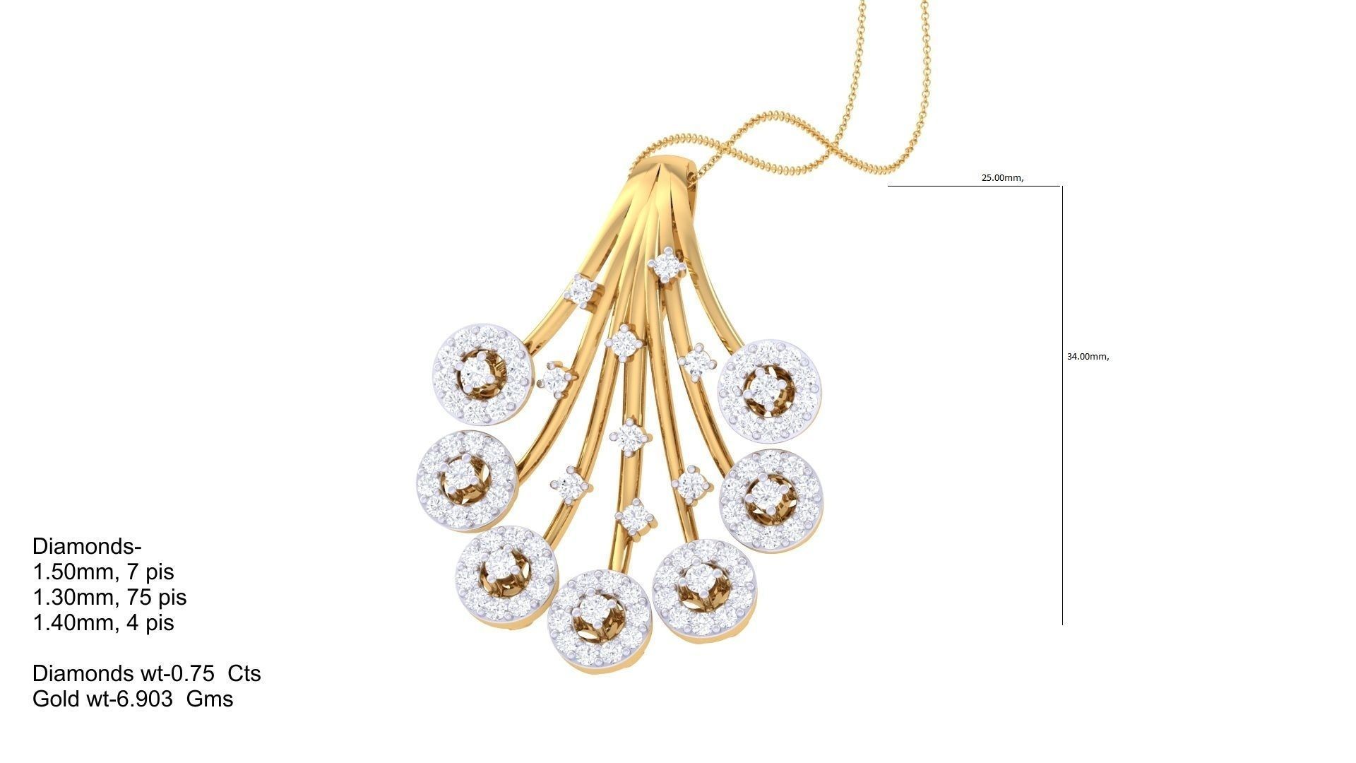 Italian pendant set pendant with 3D print model_4