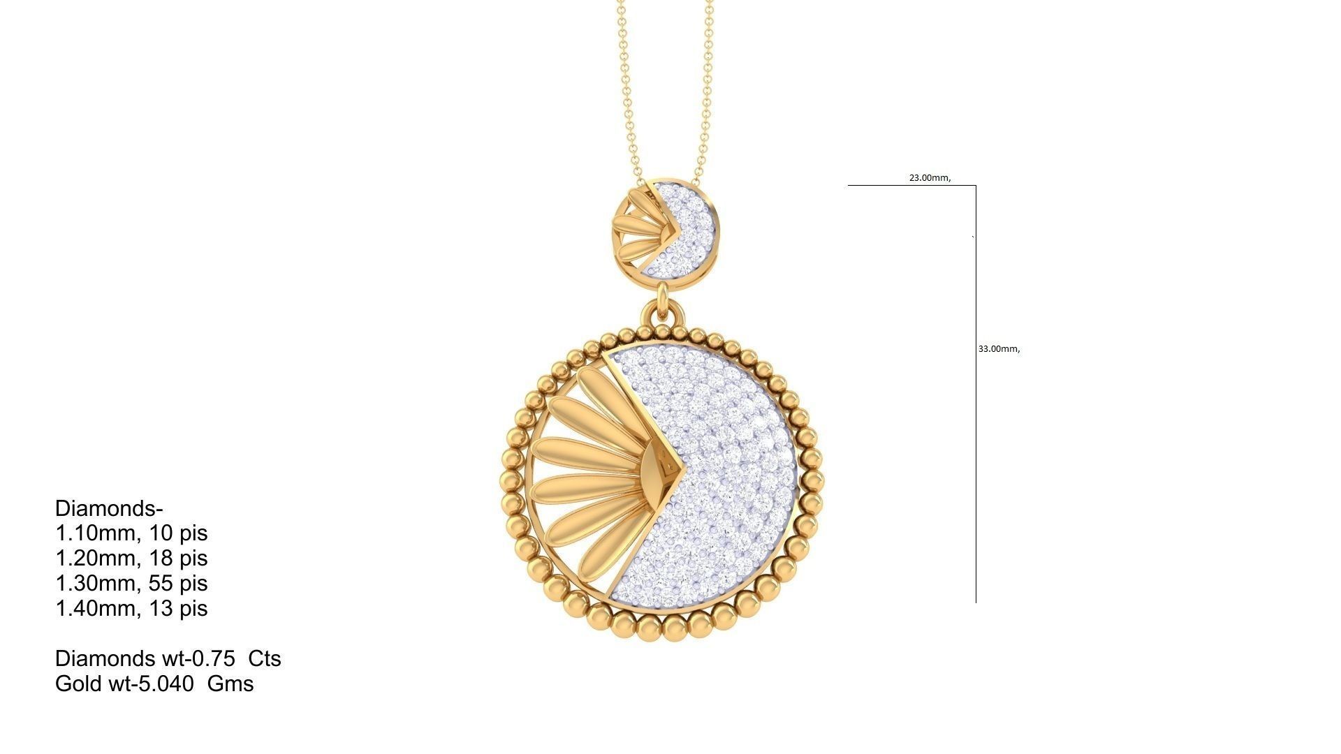 Italian pendant set pendant with 3D print model_12