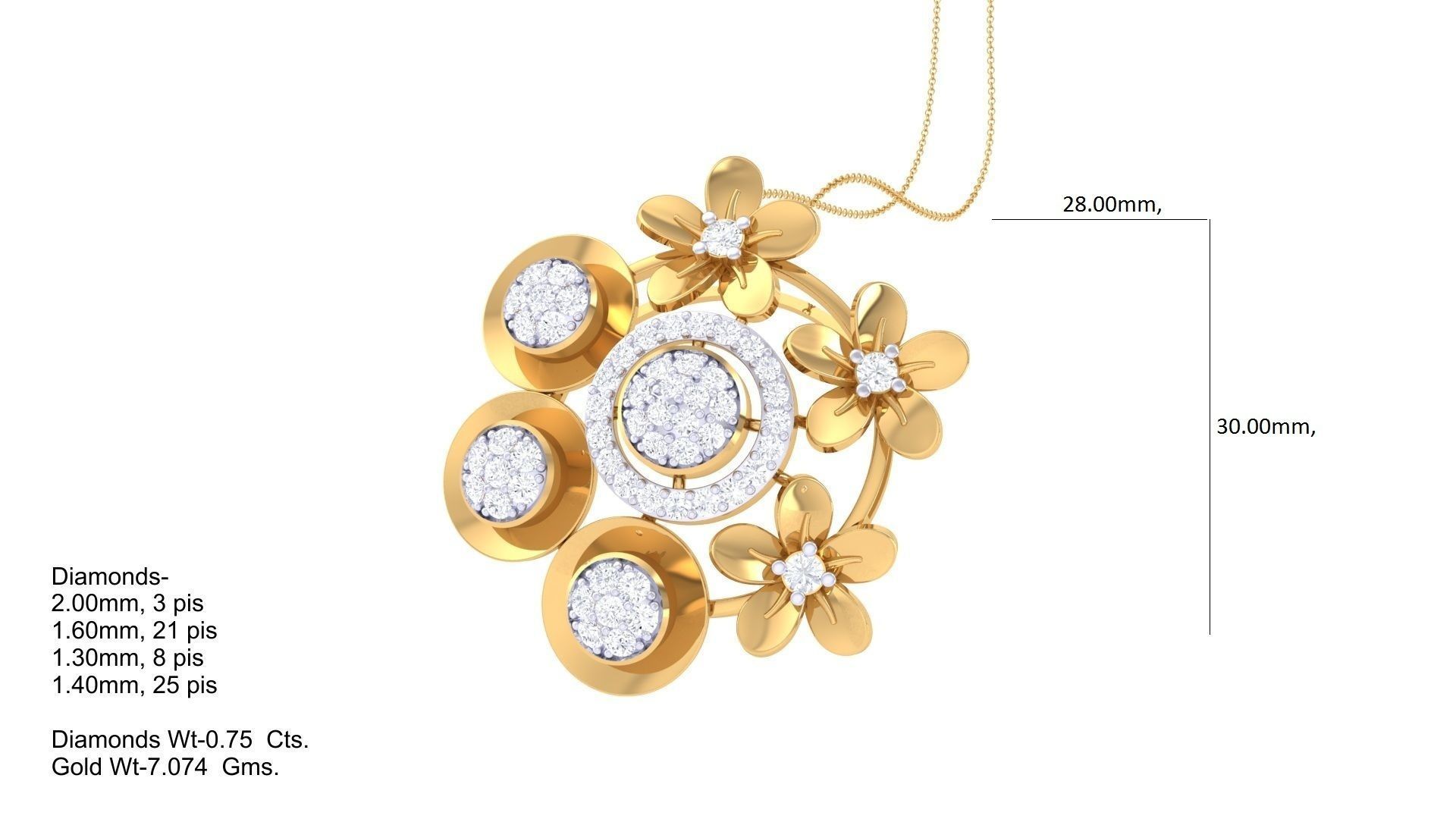 Italian pendant set pendant with 3D print model_22