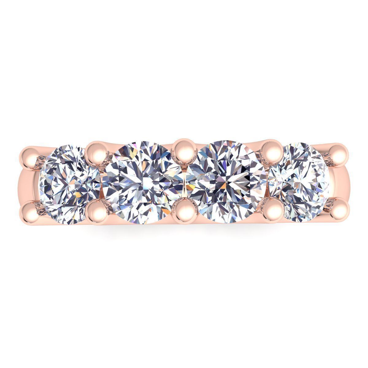 Fancy Four Diamond Ring 03 3D print model_10