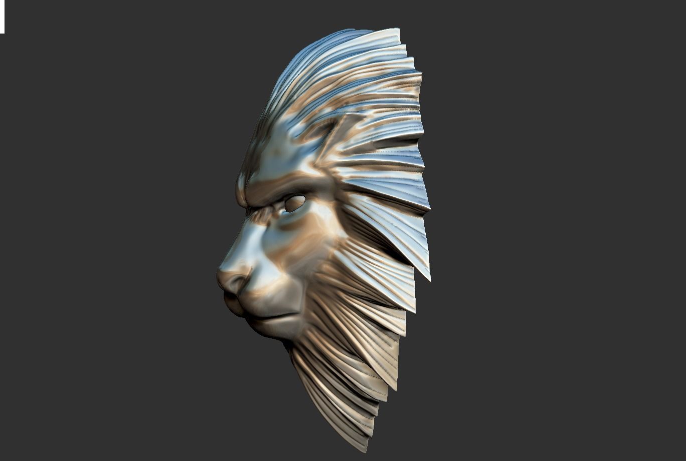 Squall Leonhart belt buckle Leon head 3D print model_1