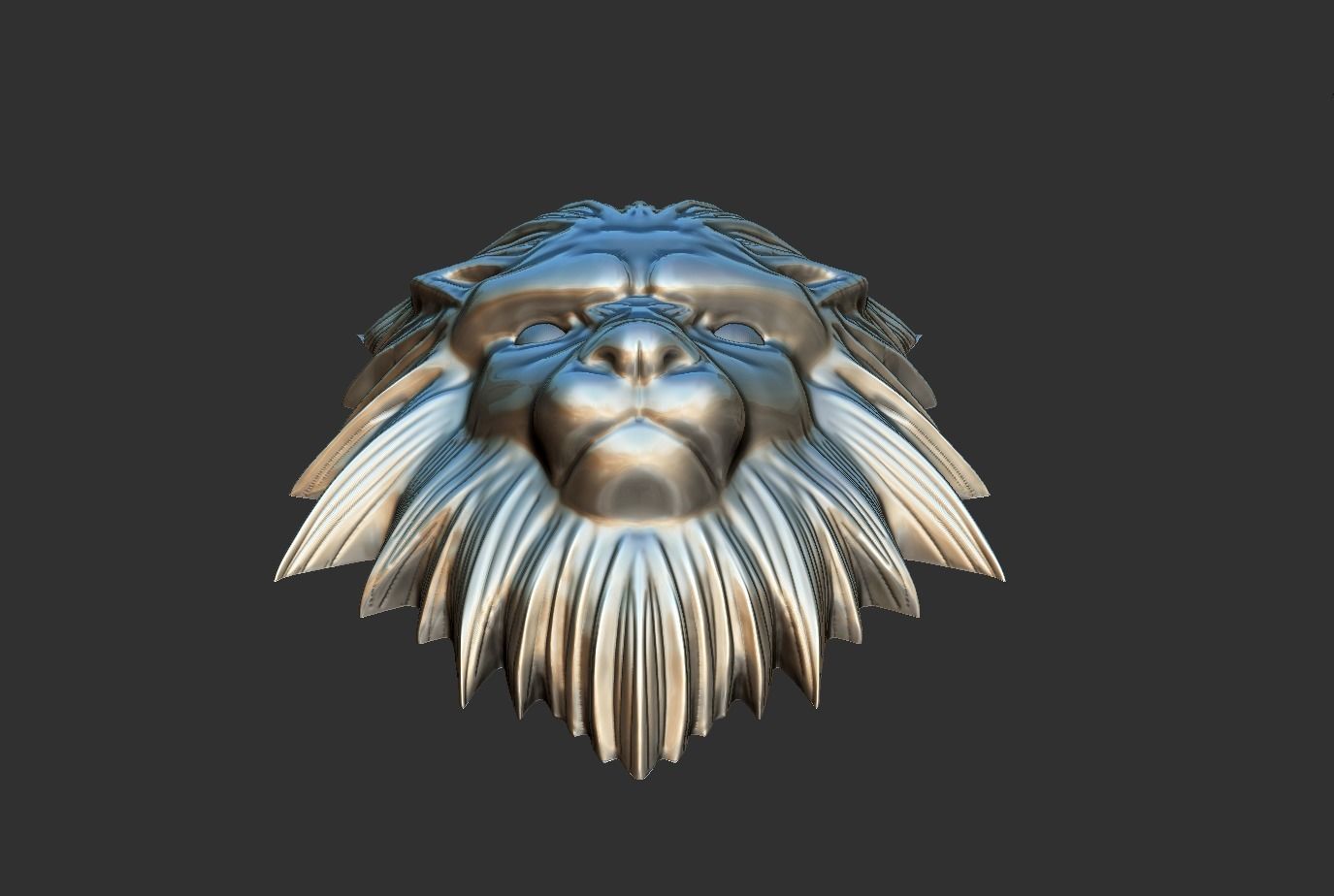 Squall Leonhart belt buckle Leon head 3D print model_3