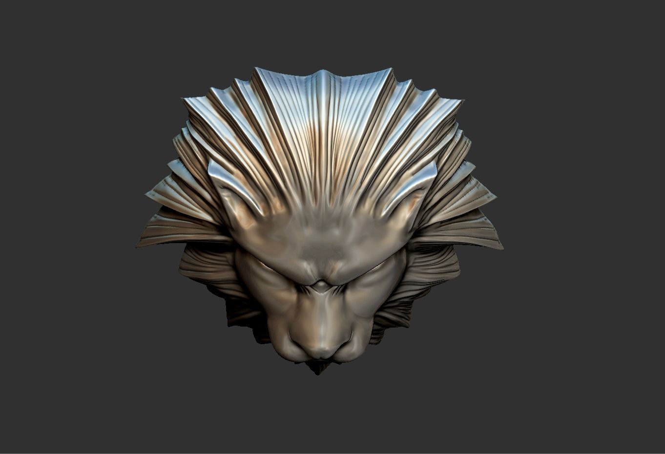 Squall Leonhart belt buckle Leon head 3D print model_2