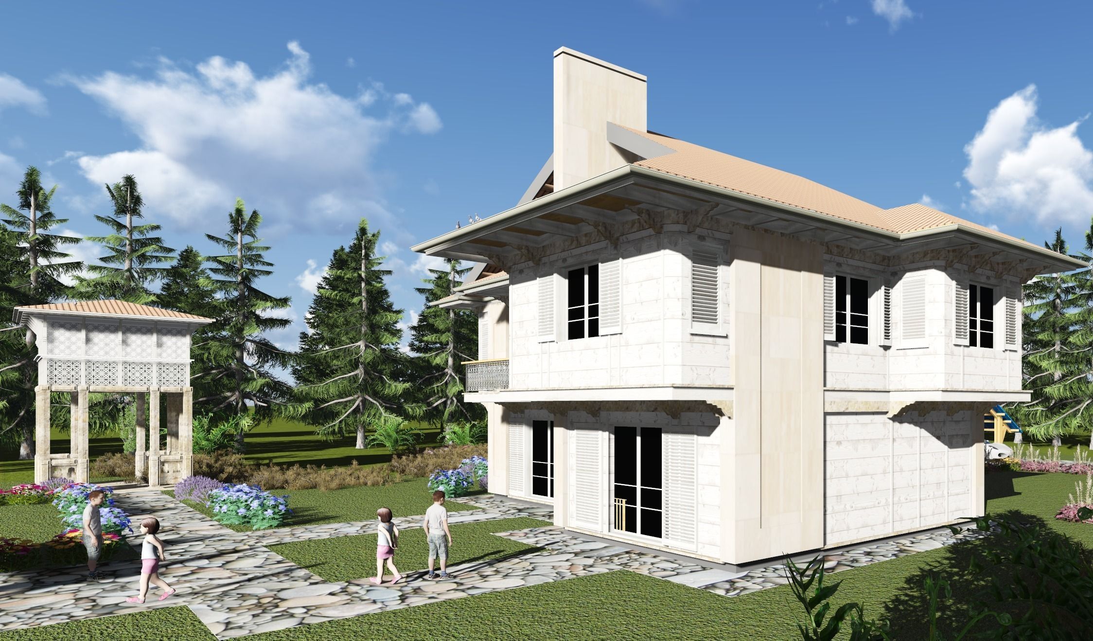 House Buselik Low-poly 3D model_7