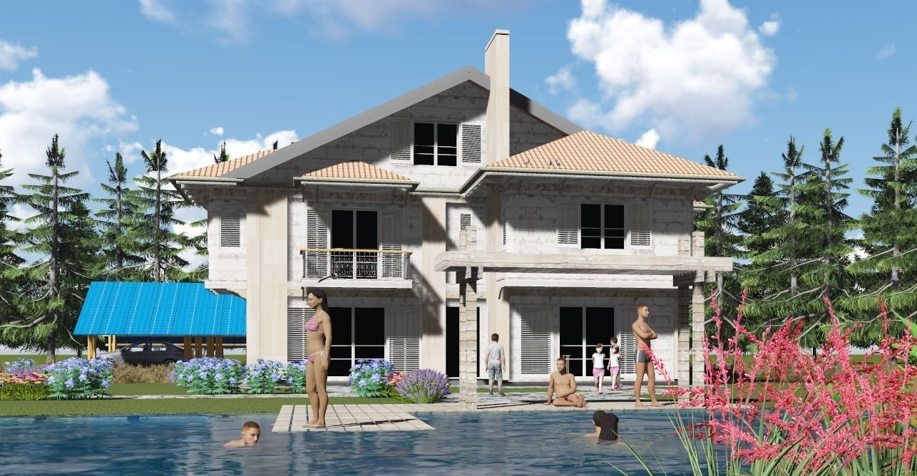 House Buselik Low-poly 3D model_0