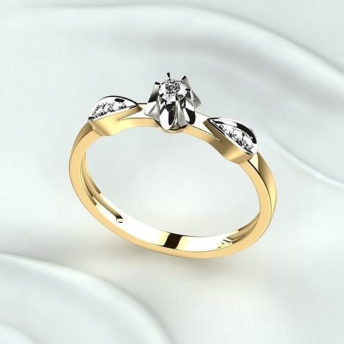 Fashion Gold Ring 3D print model