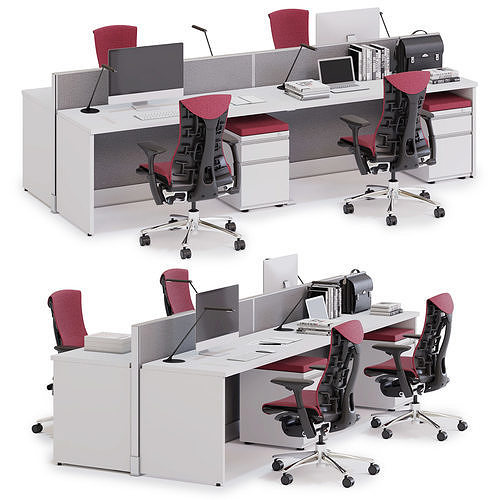 Herman Miller Action Office System v4 3D model