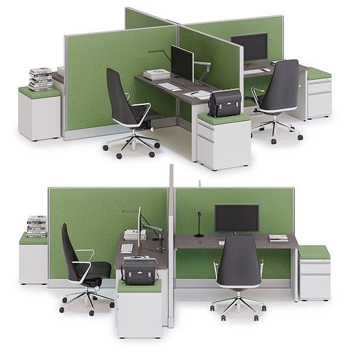 Herman Miller Action Office System v5 3D model