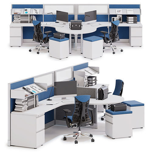 Herman Miller Action Office System v6 3D model