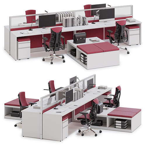 Herman Miller Action Office System v9 3D model