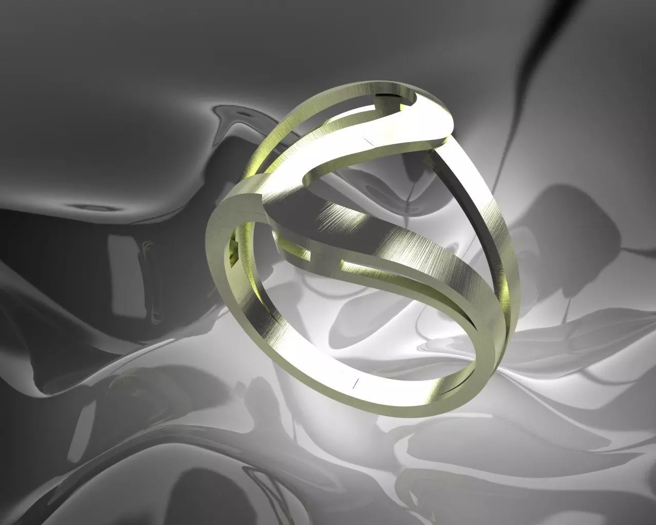 Plain Light Women Ring 3D print model_0