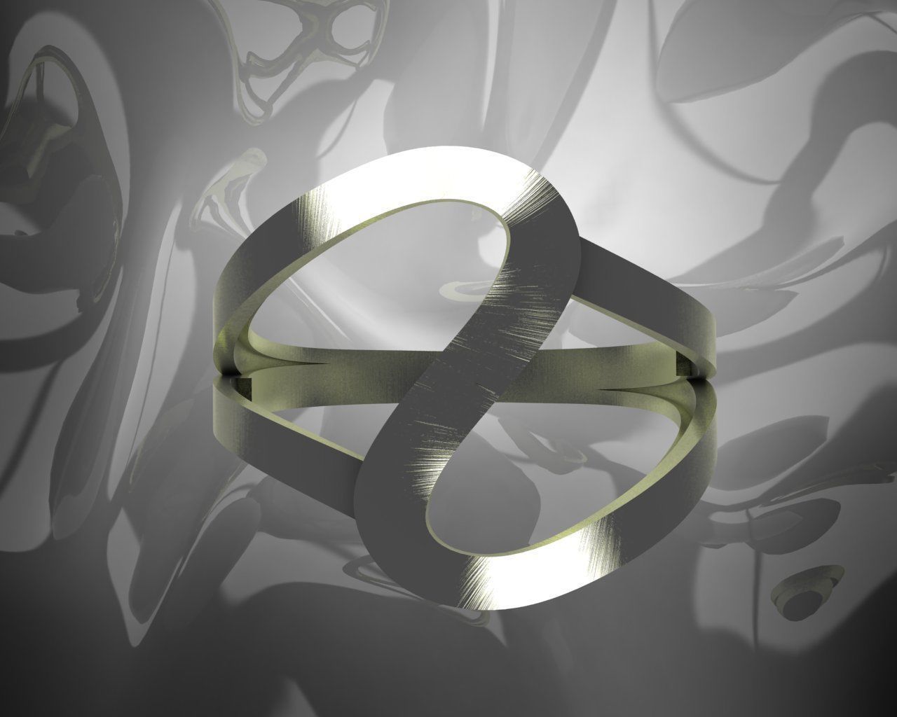 Plain Light Women Ring 3D print model_1