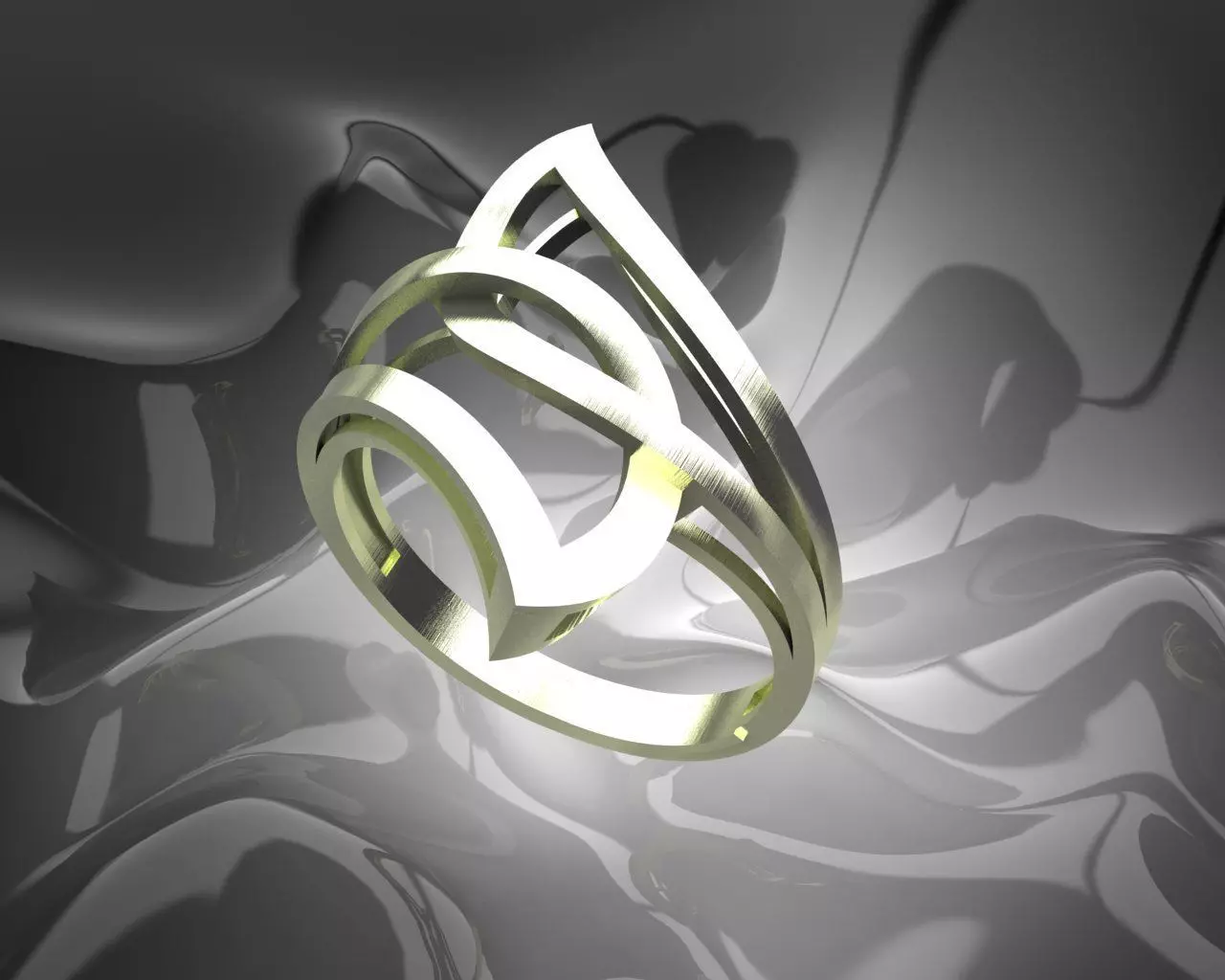 Plain Light Women Ring 3D print model_0