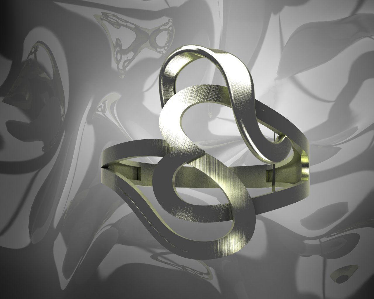 Plain Light Women Ring 3D print model_1