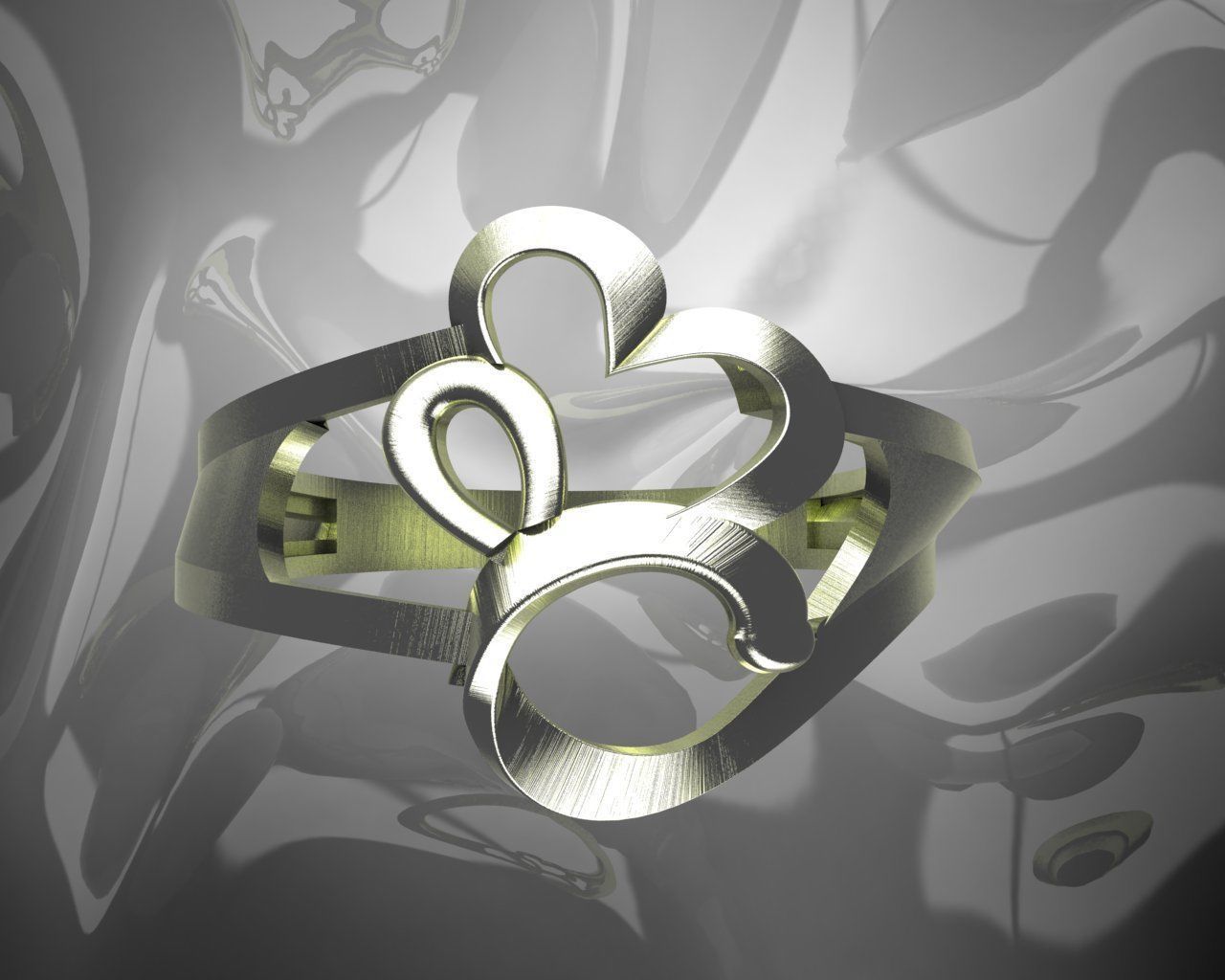 Plain Light Women Ring 3D print model_1