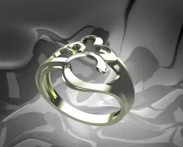 Plain Light Women Ring 3D print model