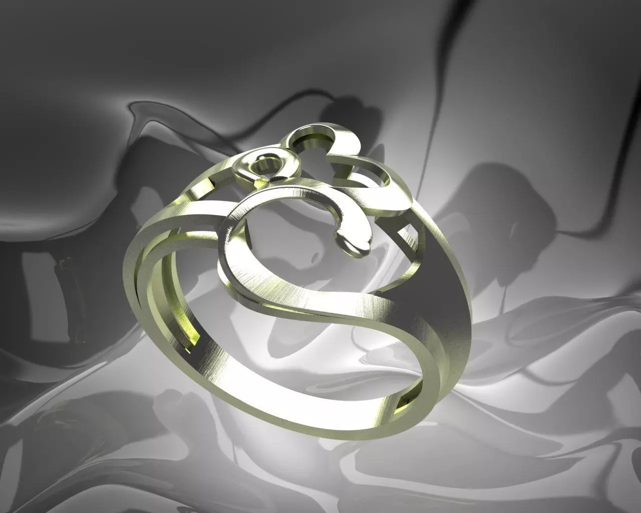 Plain Light Women Ring 3D print model_0