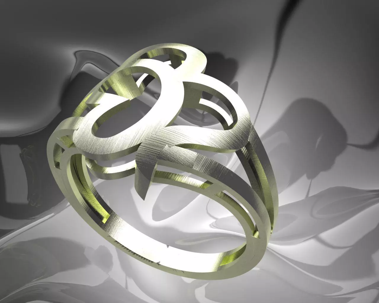 Plain Light Women Ring 3D print model_0