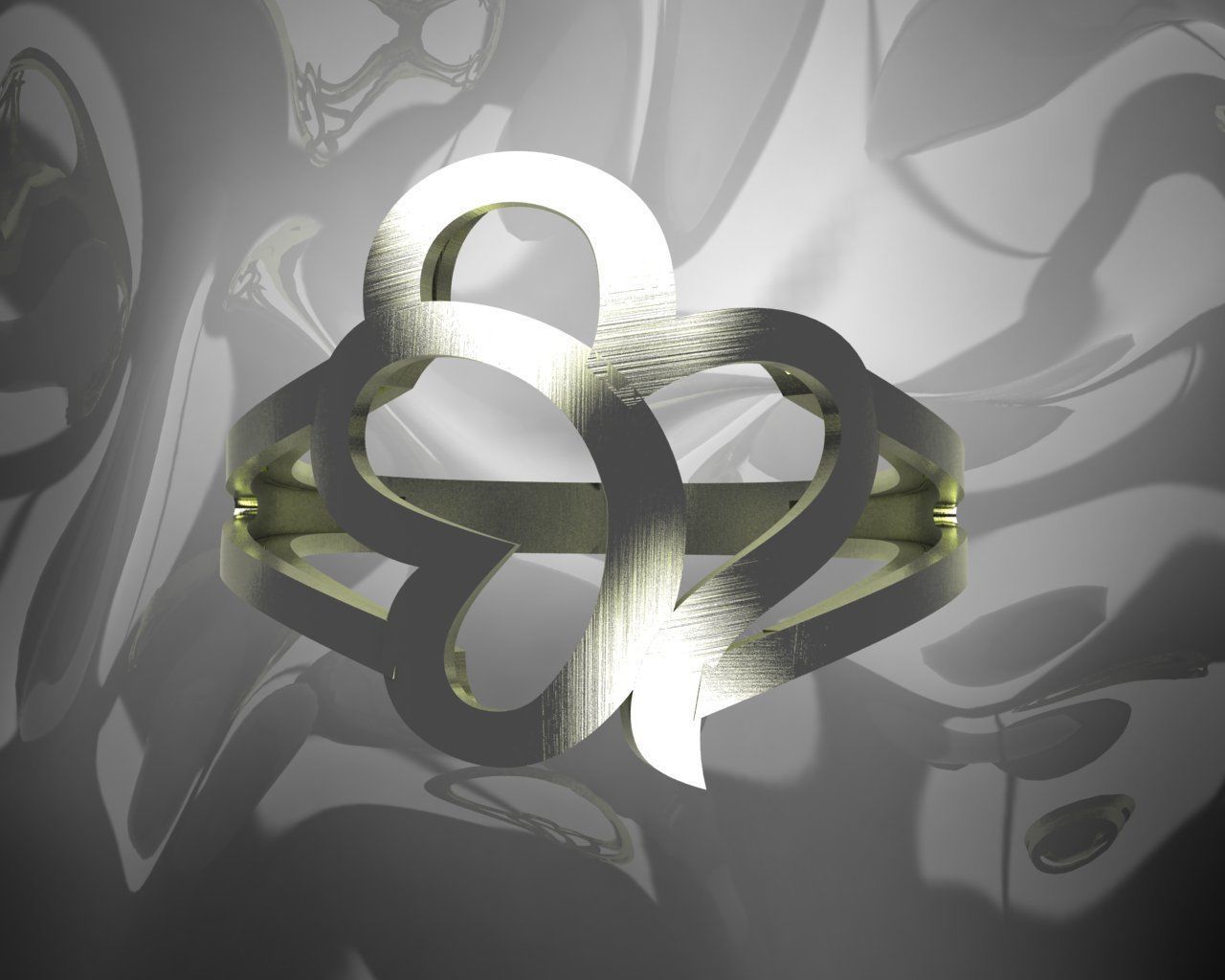 Plain Light Women Ring 3D print model_1